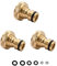 Garden Hose Tap Connector, 3/4 inch Brass Female Threaded Tap Connector Faucet Adapter 3 Pack