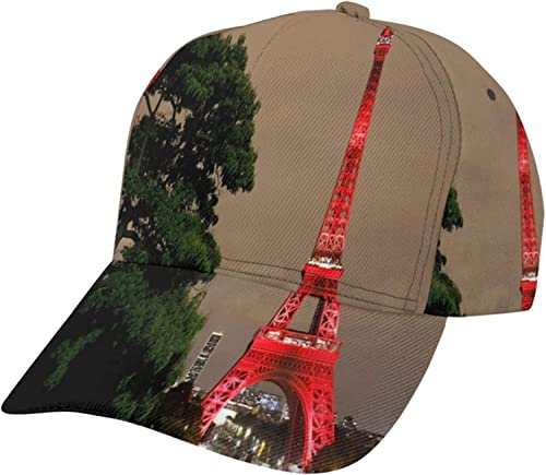 IUBBKI Paris Tower Baseballmütze für Männer und Frauen, verstellbar, modisch, Baseballmütze, waschbar, Papa, Trucker-Mütze