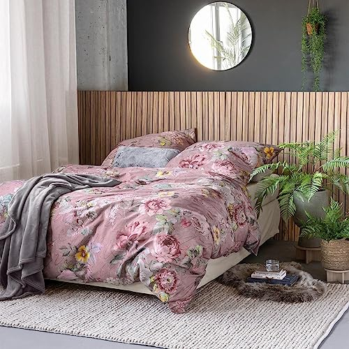 Irisette Mako-Satin Bettwäsche Glamour 8865 rosa 1 Bettbezug 155 x 220 cm + 1 Kissenbezug 80 x 80 cm