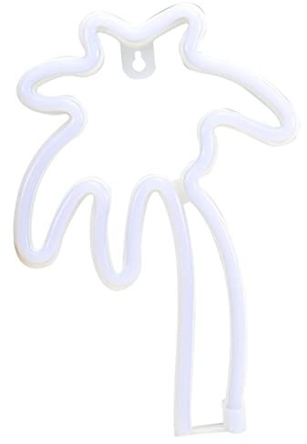DOITOOL Palmenform-neonlicht Usb Oder Batteriebetrieben Neonlichtschild Dekor Für Fenster Und Wände Baumförmiges Design Mit Einzigartigen Lichteffekten
