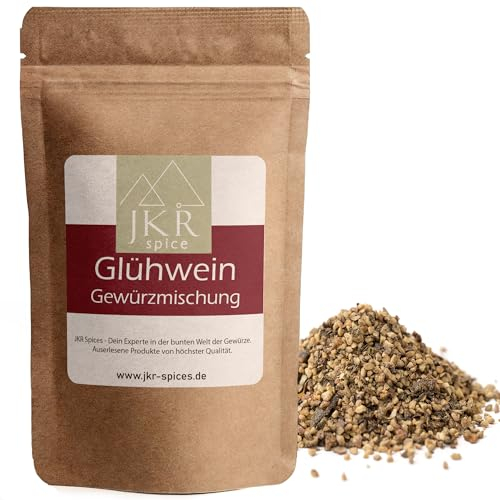 JKR Spices Glühweingewürz geschrotet 500g | Ideal für Glühwein, Punch, Glühgin und Bowle | Mit feinem Sternanis | CO² neutral verpackt