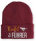 tshirtladen Strickmütze Rudelführer Mütze Wintermütze lustige Beanie mit Stick, Farbe: Bordeaux