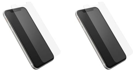 OtterBox Trusted Glass Screen Protector for iPhone 11 / iPhone XR, Tempered Glass, Scratch Protection, Drop Defence for Shatter Protection, Non-Retail Packaging (Pack of 2)
