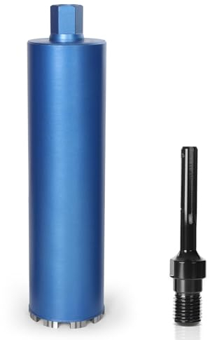 Diamantbohrkrone Kernbohrer für Kernbohrgerät mit Turbo, inkl. SDS-max, 1 1/4, Ø 102mm, Gesamtlänge 460 mm, Nass Trocken Dosenbohrer Diamant Bohrkrone Nassbohrkrone Trockenbohrkrone für Beton