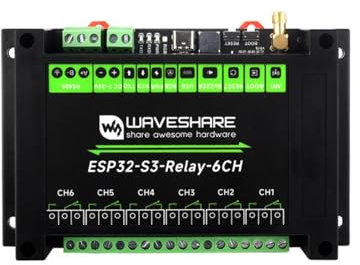 TUOPUONE El módulo de relé WFi Industrial ESP32-S3 de 6 Canales admite Control WFi/BT / RS485 Interfaces RS485 / Pico Hat integradas con múltiples circuitos de protección de Aislamiento