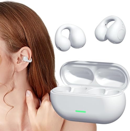 Lambo Auriculares con Clip para la Oreja, Inalámbricos Abiertos - Entrenamiento para Deportes, Ciclismo, Conducción, Camping