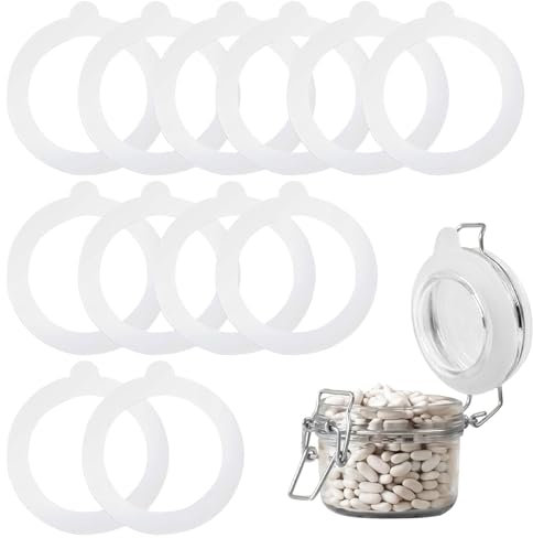 banjiabb 12 Stück Gummiringe,Gummiringe Für Weckgläser,Einweckgummi,Einmachgummis,einkochringe,Weckgummis,gummi einmachglas,Ersatz Einmachringe für Einmachgläser Deckel Weckgläser(97x70mm)