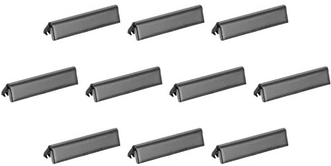 sourcing map 32Pcs Pinch Crimp Ends, 30mm Cord End Clasps Ribbon Crimp Ends Leather End Crimp End Fastener Rope Clip for Tag Belt Cotton Webbing DIY Making, Metallic Black