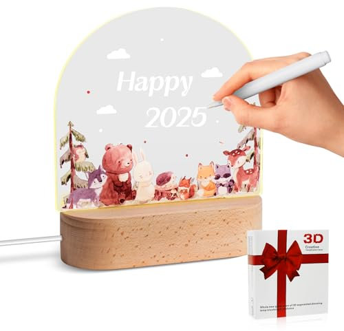 Personalisiertes Nachtlicht für Babys, Personalisierte Geschenke Baby, Individuelle Nachttischlampe für Kinder mit Animalprint, Geschenke Geburt, Taufe Geschenk, Acryl, für Geburtstag Weihnachten