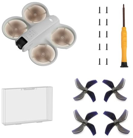 Bunte Vierblatt-Propeller für DJI NEO Drohne, leise Leistung, Geräuschreduzierung, Ersatzflügel mit Schraubendreher und Schrauben Set