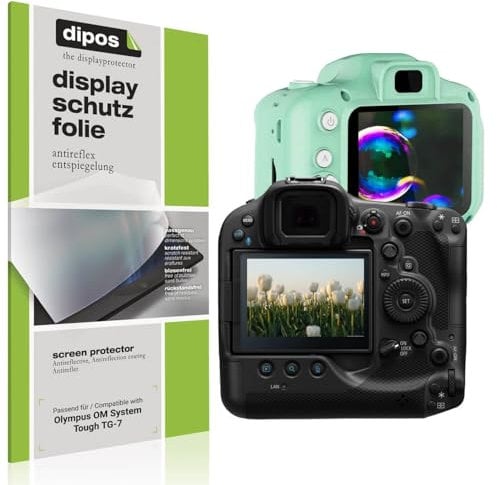dipos I 4x Screen Protector matte compatible with Olympus OM System Tough TG-7 Protection Films