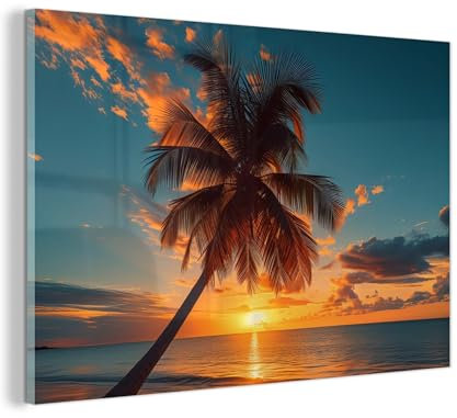 MuchoWow© Glasbilder Wohnzimmer Deko Modern Wandbild Kunstdruck auf Glas