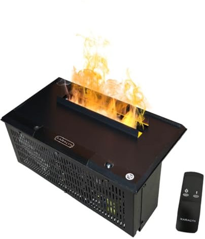 Xaralyn Elektrischer Einbaukamin Xaralyn Cassette 600-2.4 Eco Opti-Myst Wasserdampfkamin mit Flacher Deckplatte