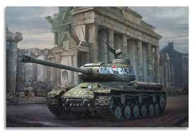 XFPMXC Weltkrieg Vintage Panzer Poster IS-5.1 cm Berlin dekoratives Gemälde Leinwand Wandkunst Bild 40 x 60 cm