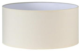 Zylindrischer Lampenschirm aus Popeline-Stoff in Beige, Maße: 45 x 45 x 22 cm, ideal für Tisch- oder Deckenleuchten