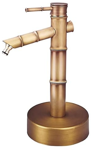 QSNYJPL Brunnen Garten, Wassersäule Garten Komplett aus Kupfer und Antikem Bambus, Garten Wasserhahn Dekorativer Gartenhydrant für den Garten(335mm/13in)