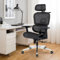 SOSINYA Silla de Oficina Ergonómica, Silla Gaming, Diseño ergonómico, Ruedas giratorias silenciosas, Cojín del Asiento Ajustable, Reposabrazos 4D & Reposacabezas 2D, Capacidad Máxima de 150 kg