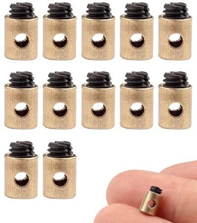 Câbles et gaines de frein vélo 12 PCS Clips de Noyau de Fil de Moto Serre-Câble de Vélo Serre-Câble de Vélo 5x6mm Câble d'Accélérateur en Laiton Adapté pour Accélérateur de Moto Scooter