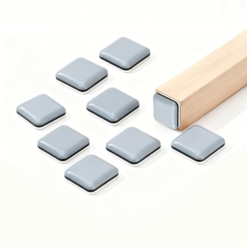 25 STK Möbelgleiter Teflon Selbstklebend,20mm PTFE Teflongleiter Selbstklebende Möbelgleiter für Schwere Möbel Stuhlgleiter Kunststoffgleiter Möbelschieber für Stühle Teppich Laminat Parkett(Quadrat)