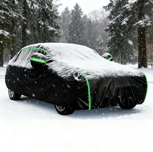 Bâche Voiture Extérieur pour Renault Laguna 2007–2015 Protection 4 Saisons Anti-Gel Anti-UV Anti-Neige, Matériau Épaissi Résistant Aux Rayures Coupe-Vent avec Fermeture Latérale,Noir