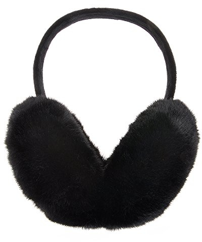 ZLYC Winter Ohrenschützer Ohrenwärmer Outdoor Faux fur Earmuffs für Damen Kinder,Schwarz,Einheitsgröße