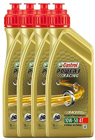 Castrol 14E94F Power1 Racing 1L Motorcycle Engine Oil 1 Litre 10W50 4T 4 Stroke