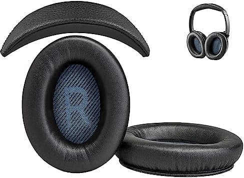 Premium Ersatz SoundLink AE2 Ohrpolster und SoundLink AE2 Kopfbandpolster, kompatibel mit Bose SoundLink Around-Ear 2 / Bose Soundlink AE2 Kopfhörern (SLAE2 Combo Schwarz)