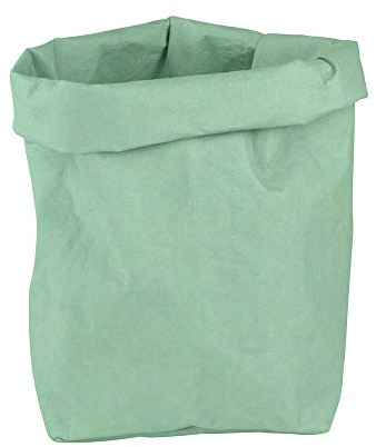 BIOZOYG Krempelbox Stuff Größe XXL - nachhaltiger Allzweck-Korb aus waschbarem Papier 0,55cm stark I Aufbewahrungskorb für Bad Kinderzimmer & Co I Geschenktüte Pflanzen Übertopf - Minze