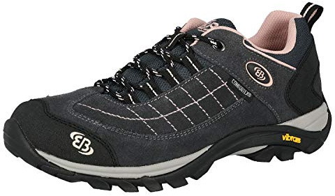 Brütting Mount Crillon Low, Scarpe da Trekking e Outdoor Donna, Grigio/Rosa, 36 EU