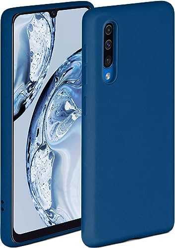ONEFLOW Soft Case für Samsung Galaxy A50 / A30s Hülle aus Silikon mit Kameraschutz, Silikonhülle mit erhöhtem Schutz fürs Display, Backcover Schutzhülle, weiche Handyhülle, Blau