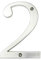 HASWARE House Number Sign 4 inch (10 cm) Modern Door Numbers Signage Plaque Street Home Address Numerals Zinc Alloy (2, Silver)