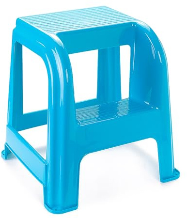 Acan Taburete Domus de plástico con Escalón en Azul Claro 44 x 42 x 45 cm,