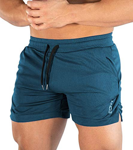 Superora Homme Shorts Sport Short Course a Pied Leger Respirant Sechage Rapide avec Poches - Bleu - S