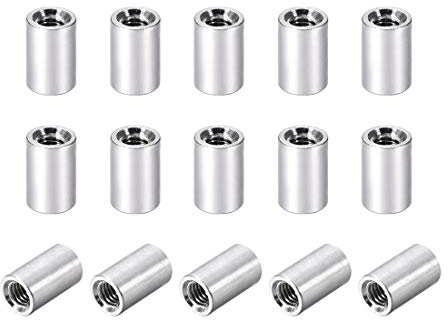 sourcing map 15St Runde Säulen Abstandshalter Buchse Aluminium für Drohne DIY M3x8mm