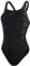 Speedo Women's HyperBoom Splice Muscleback Swimsuit | Classic Design | Quick Drying | Training | Fitness | Chlorine Resistant , Black/Oxid Grey/USA Charcoal, 28