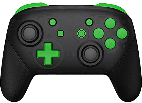 eXtremeRate Pulsante ABXY D-pad Croci Direzionali Tasti ZR ZL L R Ricambio per Nintendo Switch Pro Controller Joystick(Verde) con Cacciaviti-NON Include Controller