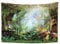 Haoyiyi 100x70cm Pilz Wald Wandteppich Elfen Häuschen Psychedelischer Wald Cartoon Wandbehang Blumen Zauberwald FrühlingsszeneWandteppich Abstrakt Wandkunst Spezielles Design für Schlafzimmerdekor