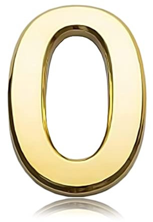 3 Inch Front Door Numbers, 3D Self Adhesive House Numbers Plaques Waterproof Mailbox Signage DIY Chrome Polished Address Numbers Sign for Home Office Hotel Apartment Door Room Wall, Gold (0)