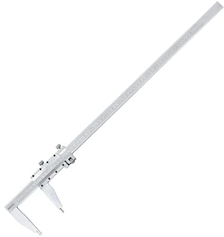 DRINYOUNG Präzisions-Messschieber aus Edelstahl mit Feineinstellung, Messschieber von 0 - 61 cm, Messschieber mit 0 mm - 600 mm Bereich, 0,05 mm Skala (0-61 cm (mit Feineinstellung))
