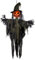 Horror-Shop Kürbiskopf Vogelscheuche mit LED Beleuchtung 90 cm als Halloween Deko, Orange,gray,black