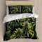 NEKOMARUKE BettwäSche 135x200 Marihuanablatt Pflanze GrüNe Vegetation Kinder Bettbezug Set 2teilig Mikrofaser Weiche Bettbezug mit Reißverschluss und Kissenbezüge