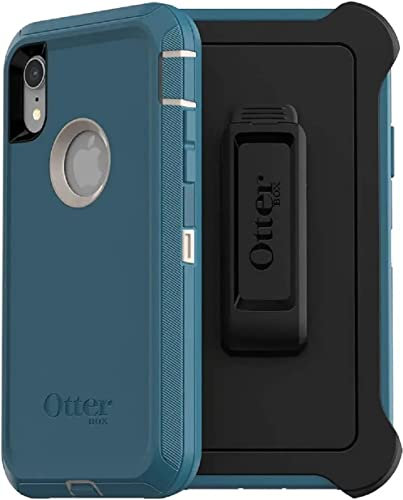 OtterBox Defender Series Screenless Edition Case for iPhone XR (Only) - Retail Packaging - Big Sur (Pale Beige/Corsair)