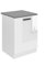 Belini Unterschrank Küche, Spülenunterschrank 60 cm Breite. SDZ Küchenunterschrank mit Arbeitsplatte. Spülenschrank mit 1 Tür, Weiß Hochglanz