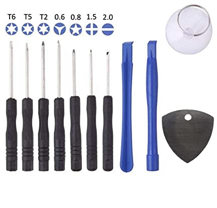 imponic Werkzeugset Reparaturset Smartphone kompatibel mit iPhone Samsung Xiaomi HTC Huawei Sony Motorola Torx T2 T5 T6 Tri-Wing Y0.6 Kreuz Schlitz Pentalobe