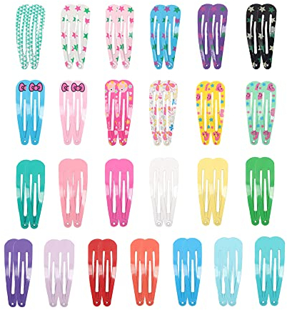 50 Stück Haarspangen Mädchen, 5CM Süße Kleine Haarclips Metall Haarspange, Kinder Haarklammern, Haarschmuck für Mädchen Kinder Damen