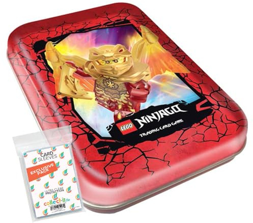 Bundle mit Blue Ocean Lego Ninjago Serie 8 Trading Cards - 1 Mini Tin Box (Kai) + Exklusive Collect-it Hüllen