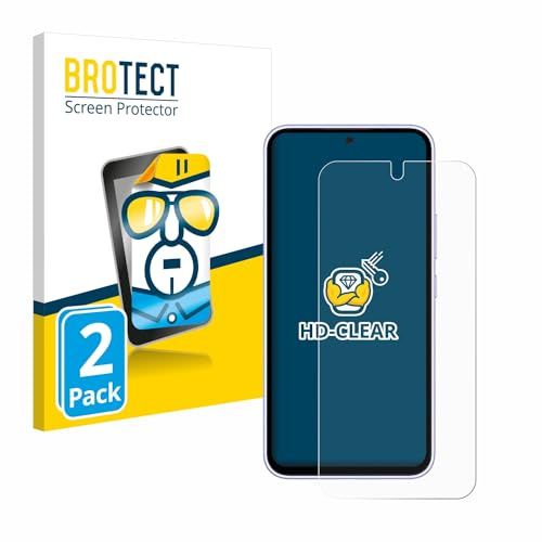 BROTECT Schutzfolie für Samsung Galaxy A54 5G | 2 Stück Transparenter Displayschutz Made in Germany Klare Displayschutz-Folie Clear Einfache Montage Case-Friendly