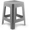 Acan Tradineur - Taburete de plástico Rattan, Asiento de 26,5 x 26,5 cm, imitación de Mimbre, banqueta Multiusos, Cocina, salón, Fabricado en España (Gris Claro - 45 x 36 x 36 cm)