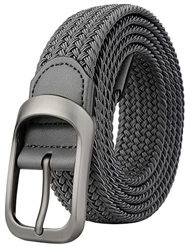 Drizzte Gürtel Übergröße Herrengürtel Männer Arbeits Stretchgürtel Stoffgürtel Grau 170cm