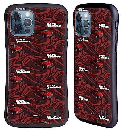 Head Case Designs Offizielle Fast & Furious Franchise Rot Auto Muster Hybride Handyhülle Hülle Huelle kompatibel mit Apple iPhone 12 / iPhone 12 Pro